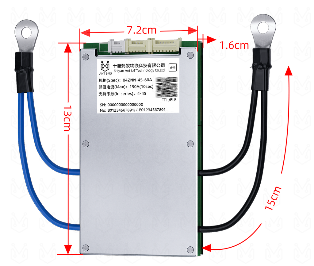 ANT BMS 4S 60A-420A Smart 12V Ternary Lithium Iron Phosphate LiFePO4 Battery Protection Board with Balance/Bluetooth/TTL
