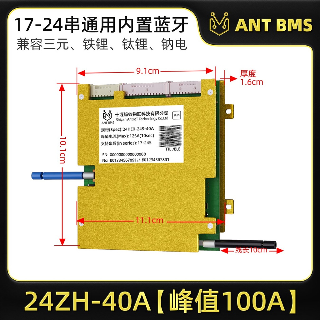 Lithium Battery Protection Board 60V BMS Module With Bluetooth Connectivity